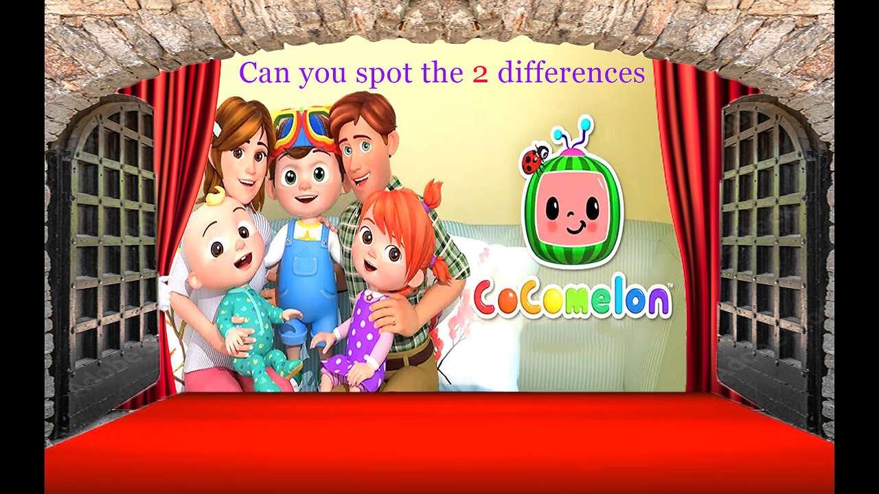 Cocomelon - Find the two differences - Brain games and puzzles welcome and try...child friendly