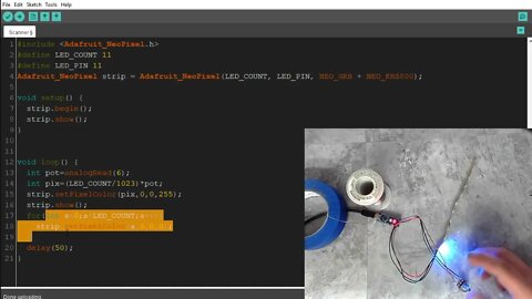 NeoPixel 221 Potentiometer functions
