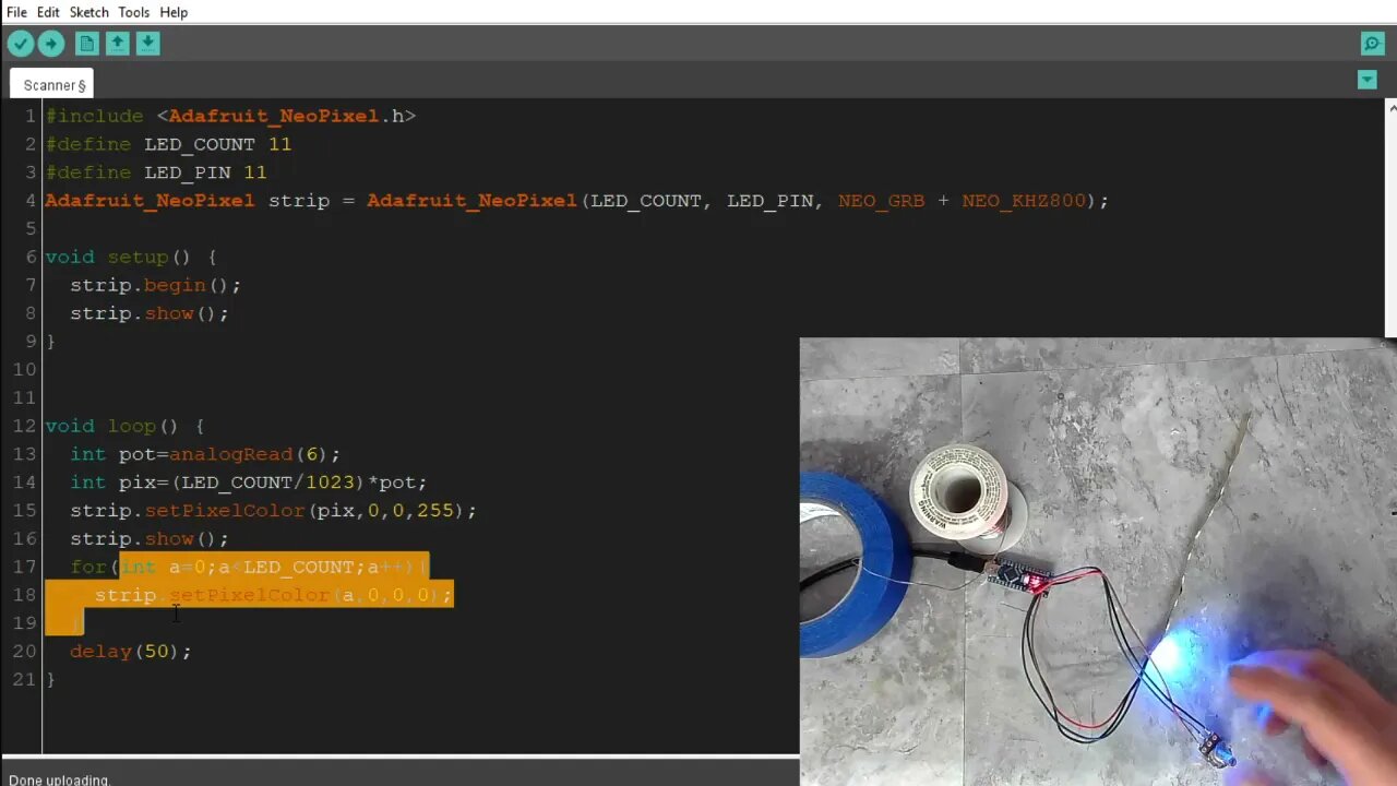 NeoPixel 221 Potentiometer functions