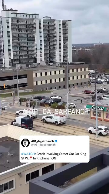 Crash involving Streetcar In Kitchener