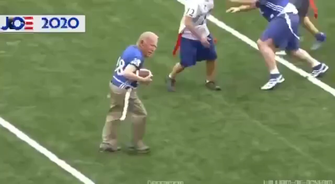 Joe Buyden to the finish line