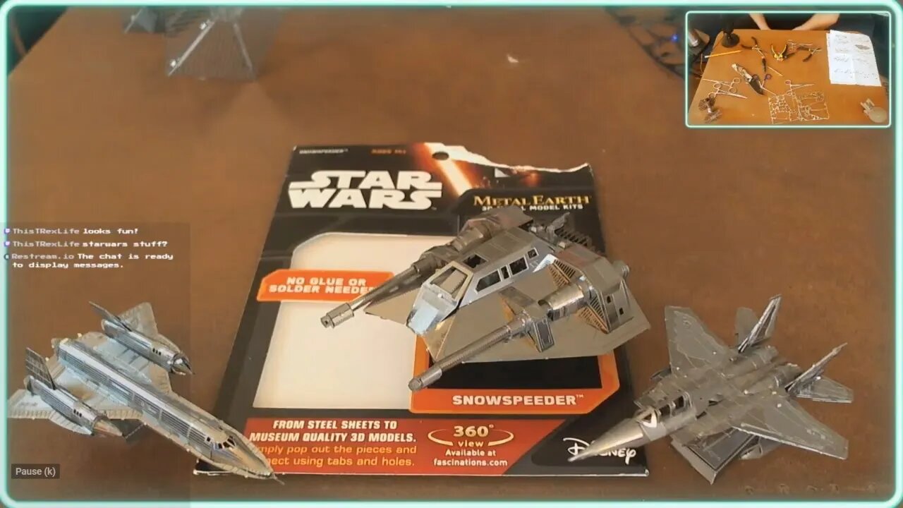 Building Metal Earth Models While listening to Some Good Tunes Star Wars Snowspeeder