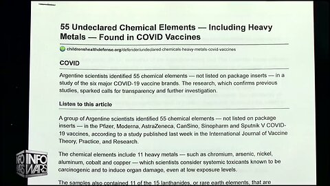 Covid Vaccines Loaded With 55 Toxic Chemicals