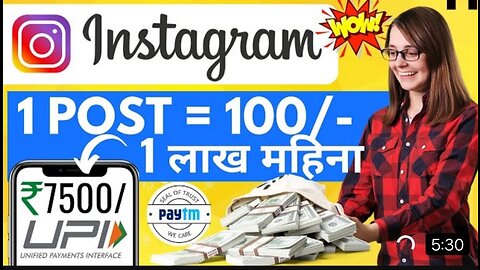 Instgram Earning Methods for Students Partime Revenue Great Income Opportunity in Hindi Detail Video