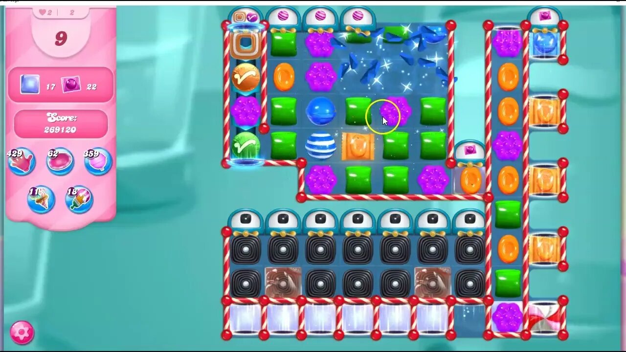 Candy Crush Milestone Challenge for Level 4000, with a solve for the upper right dot level.