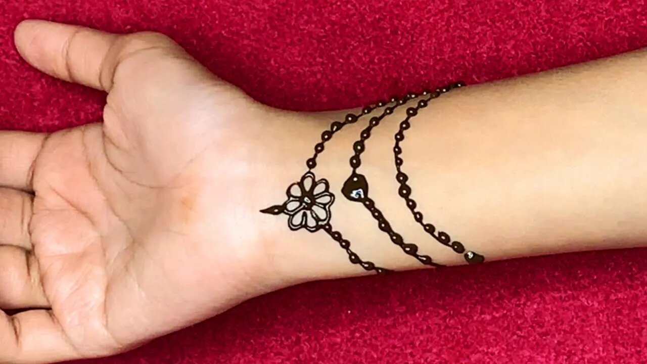 Beautiful wrist henna design _ henna for wrist _ short henna design