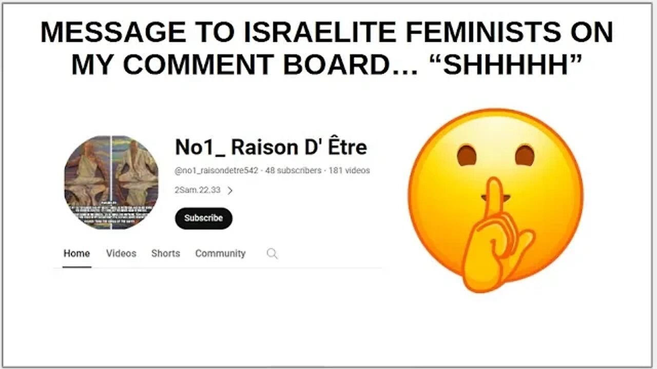 MESSAGE TO ISRAELITE FEMINISTS ON MY COMMENT BOARD
