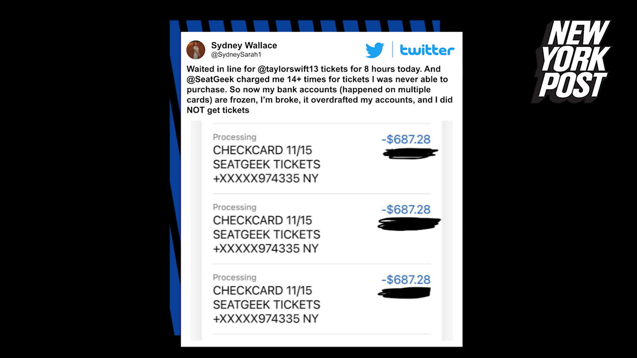 Woman waits for Taylor Swift tickets for 8 hours and is charged 14 times for tickets she never received