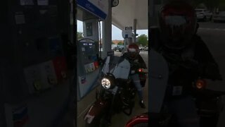 Biker Chick Steals Gas Pump #shorts