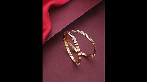 Latest silver diamond bangles collection, Diamond bangles for women, Online shopping jewellery