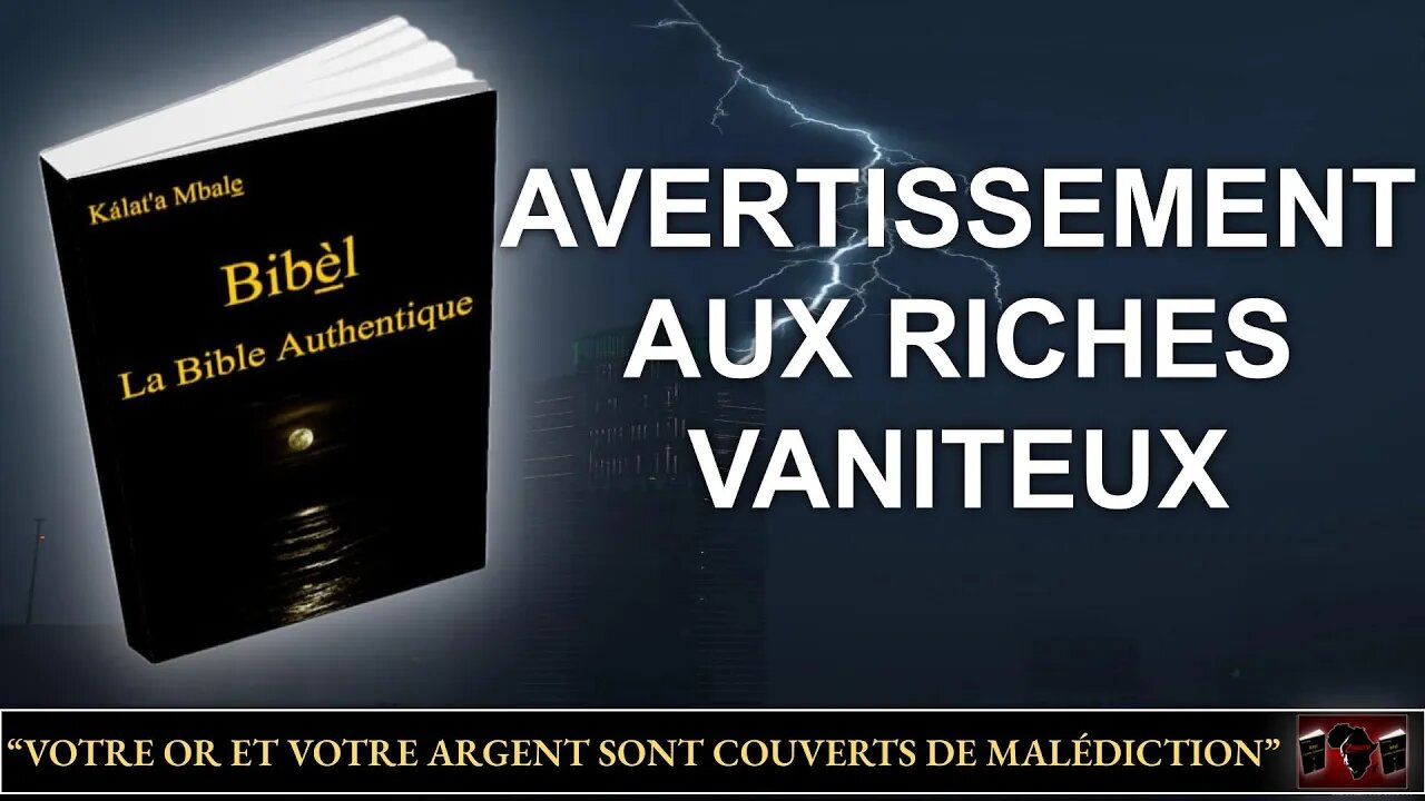 Avertissement aux riches vaniteux