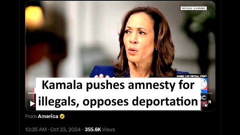 Kamala against deportation and pushes amnesty, turn USA in CA permanent single party country