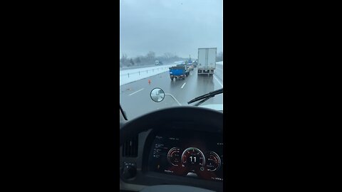 Tractor trailer gets destroyed