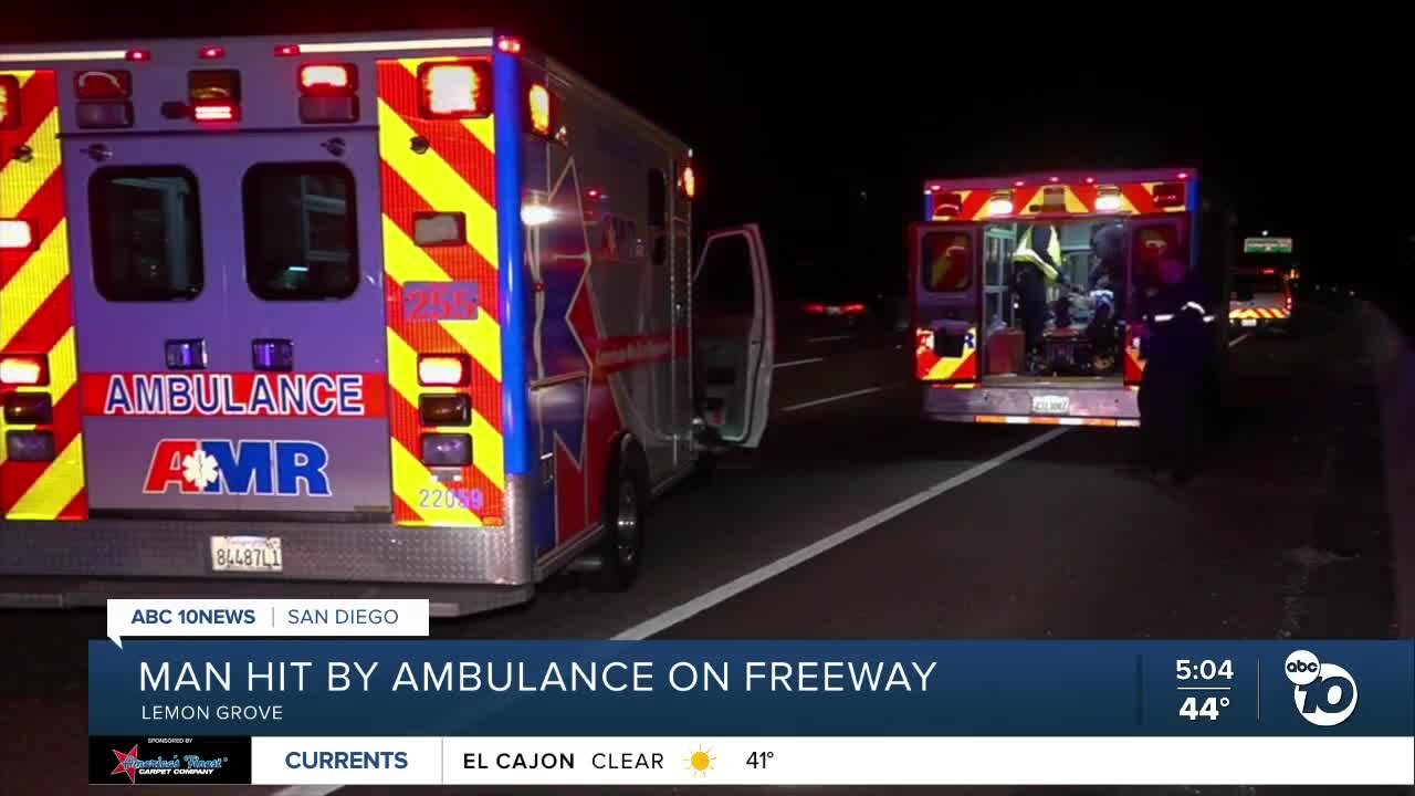 Person struck by ambulance on SR-94 in Lemon Grove