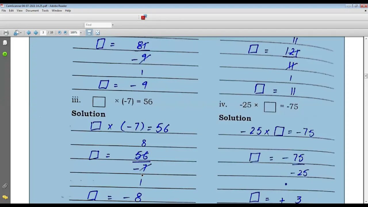 MATHS A,CLASS 6,INTEGERS,12 4 21