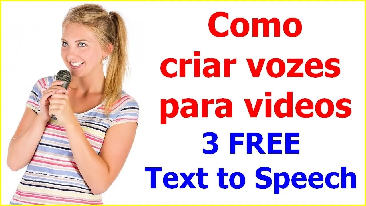 Como fazer o áudio (voz) para seus vídeos. 3 opções gratuitas free text to speech. Narradores Grátis