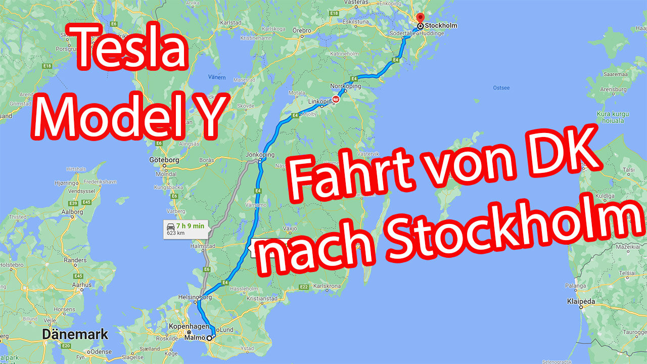 Tesla Model Y - Zu den Nordlichtern Teil 4 - Durch Dänemark nach Stockholm
