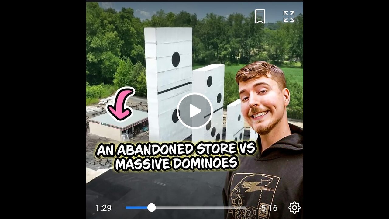 What happened if a giant Domino Land on a Empty store???