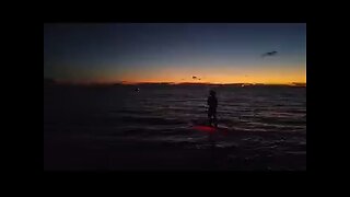 Night paddle boarding