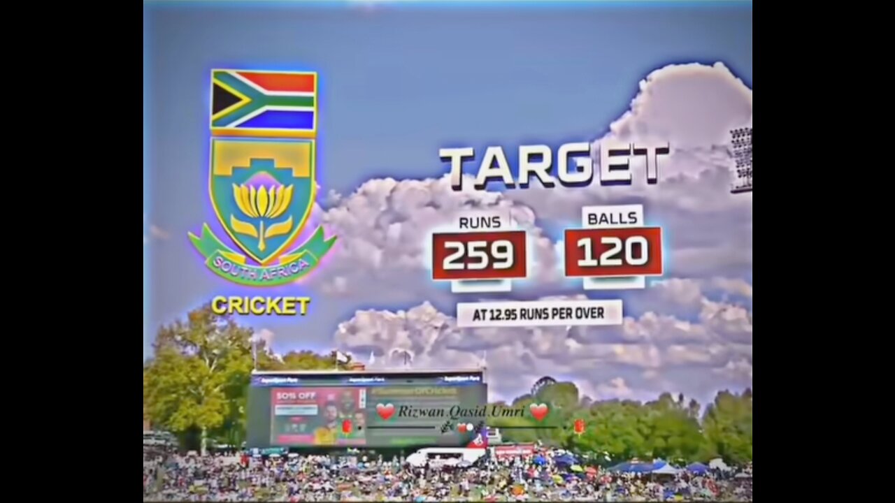South Africa vs West Indies high score change T20 (Run 259 120 Ball)