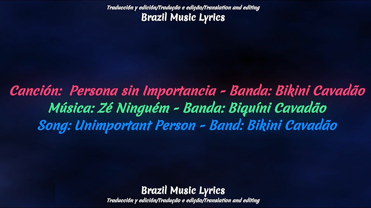 Brazilian Music: Unimportant Person - Band: Bikini Cavadão