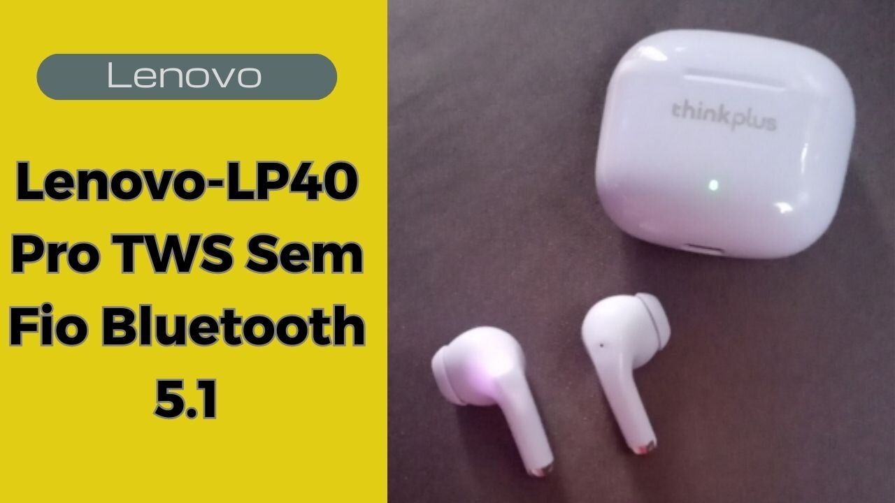 Lenovo-LP40 Pro TWS Sem Fio Bluetooth 5.1 Fones De Ouvido