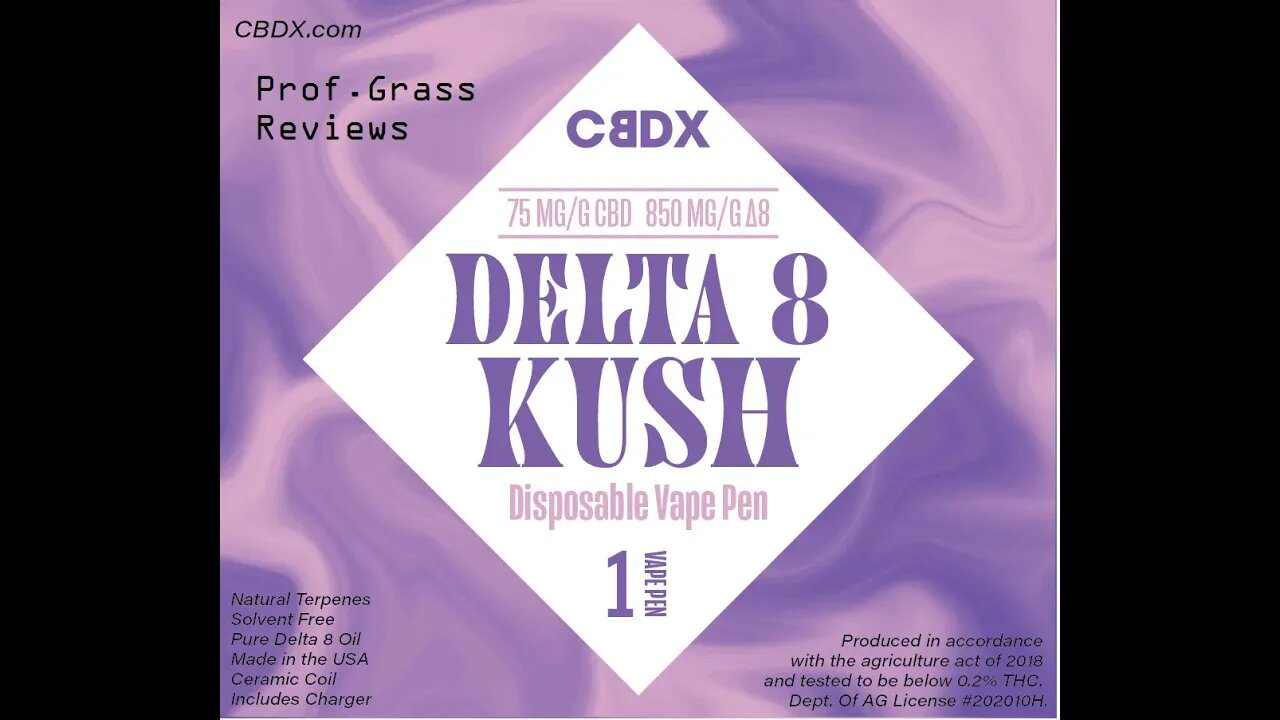 Prof.Grass Reviews: CBDX Delta-8 Disposable Vape