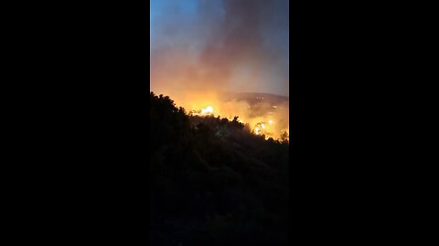 In Greece, forest fires crept up to residential areas this night.