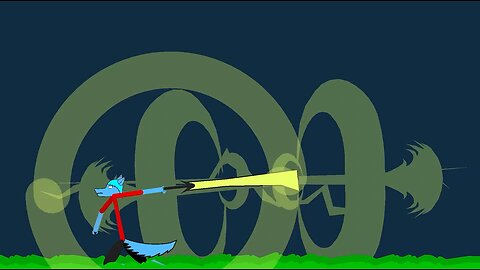 Short animation of amber summoning his sword