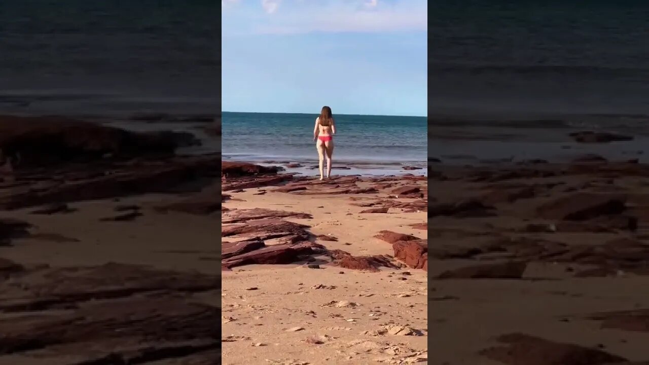 Walking to the ocean on Canada Day