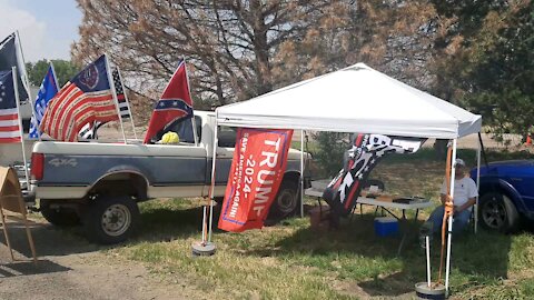 Waving & Selling Flags