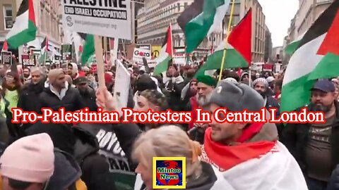 Thousands of pro-Palestinian protesters in central London for 'global day of action'