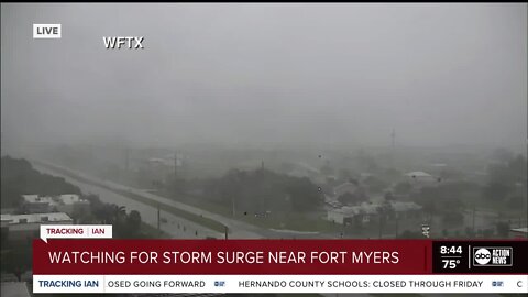 If the storm surge forecast does what it is predicted, we will see water in the Cape Coral area. WFTX shared footage of the Fort Myers area.