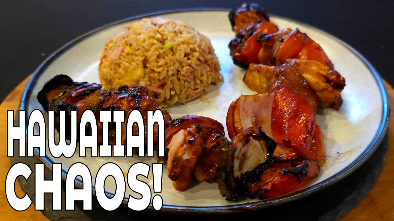 HAWAIIAN | CHICKEN SKEWERS & FRIED RICE