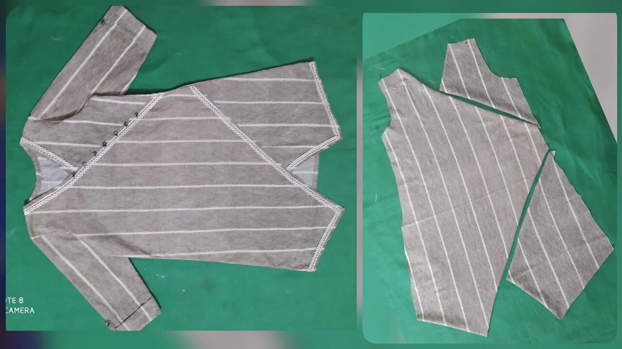 Angrakha Kurti Cutting and stitching