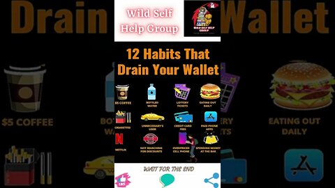 🔥12 habits that drain your wallet🔥#shorts🔥#wildselfhelpgroup🔥16 July 2022🔥