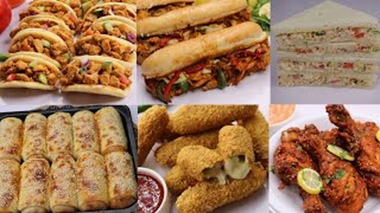 6 party snacks Recipes 😊 Quick and easy recipes 😋