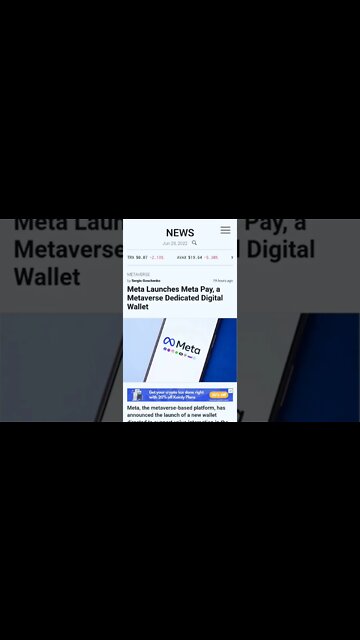 Meta Launches Meta Pay, a Metaverse Dedicated Digital Wallet #cryptomash #ytshorts #cryptonews