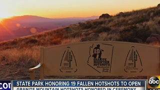 Parck honoring 19 fallen Granite Mountain hotshots set to open