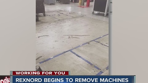 Rexnord begins to remove machines from plant
