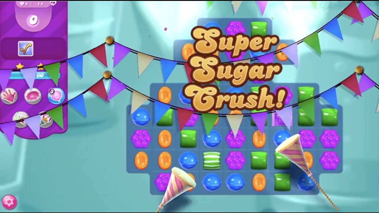 Candy Crush Saga | Level 14 | NO BOOSTERS | 3 STARS | SUPER SUGAR CRUSH! | 106240 🦄