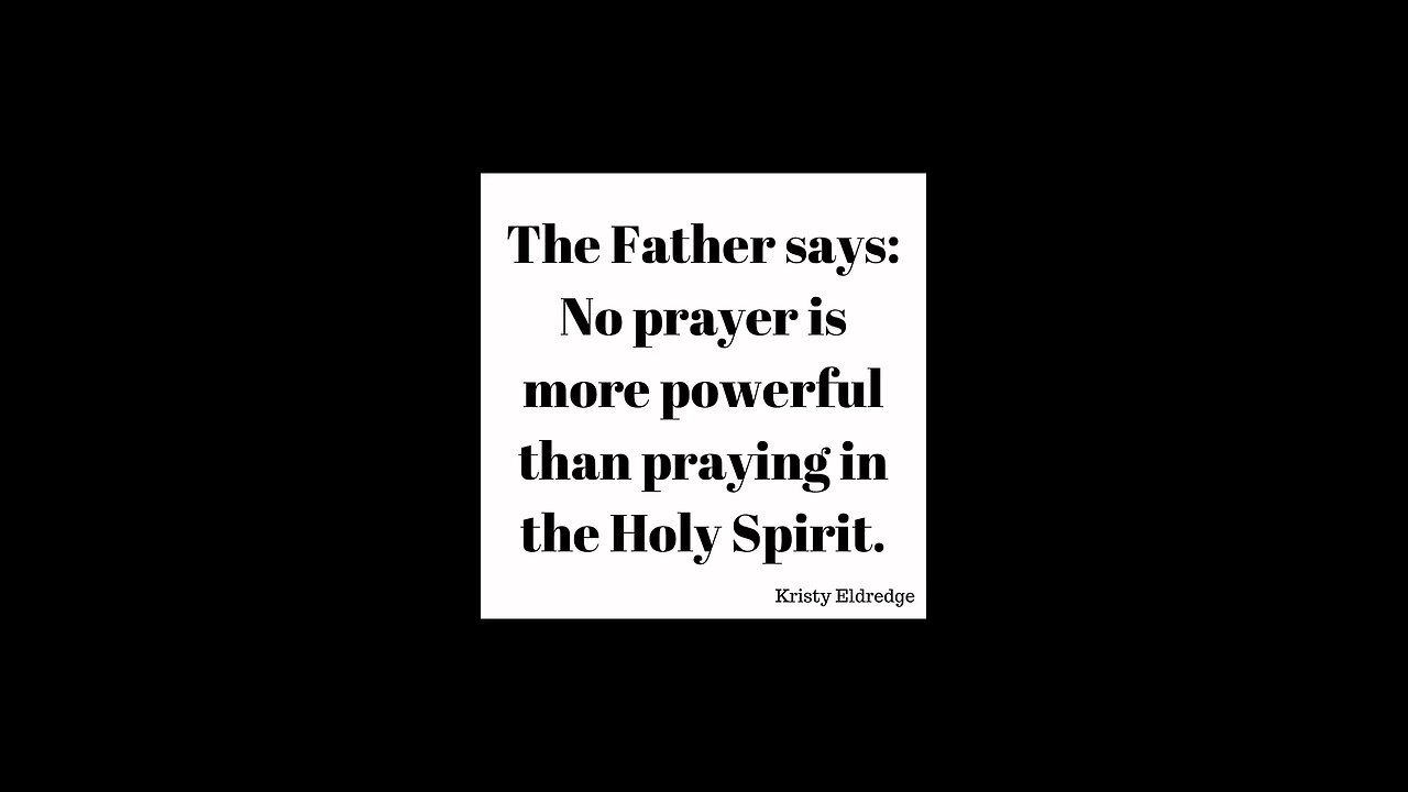 Praying in the Holy Spirit