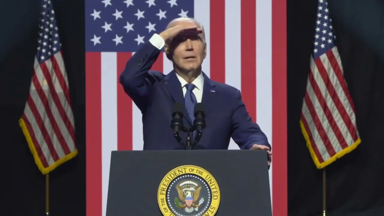 Biden Opens Remarks In Arizona: "I Didn't See You All Up There. Oh, Don't Jump, Don't Jump!"