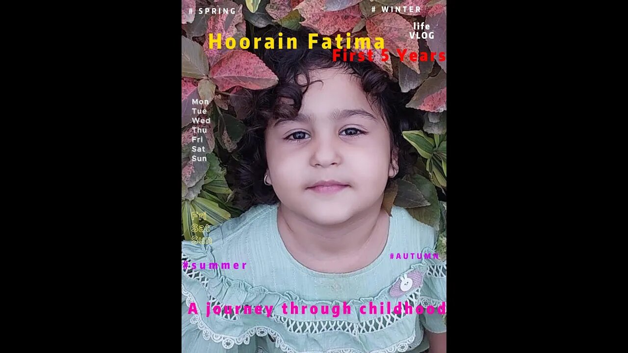 Part3 Hoorain's First 5 Years. A journey through childhood