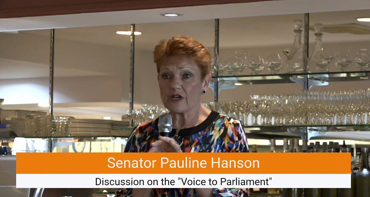 Senator Pauline Hanson on the "Voice to Parliament" - Perth, Western Australia