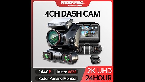 Dash Cam for Car DVR 4CH 360 Camera