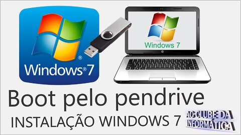 BOOT pelo pendrive para INSTALAÇÃO Windows 7, Netbook HP