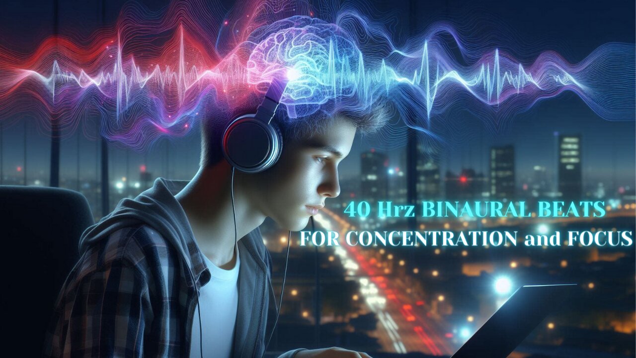 40 Hrz Binaural beats for deep focus and concentration for 8 hours