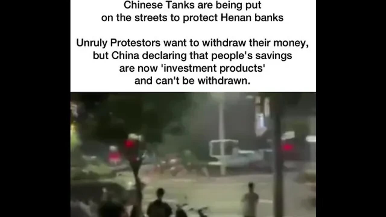 Call me crazy, but I’m pretty sure tanks in front of banks isn’t a sign that things are going well