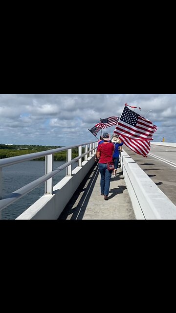 American Flag Walk - April 16, 2022 - Vero Beach, FL - *We walk Barber Bridge every Saturday 10 am*